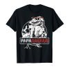 Papasaurus T shirt T rex Papa Saurus Dinosaur Dad Daddy Men