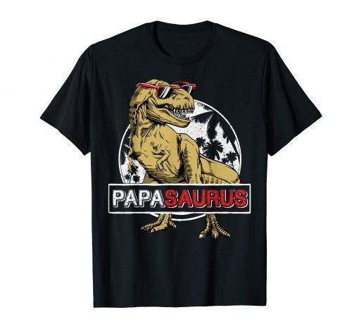 Papasaurus TShirt T rex Papa Saurus Dinosaur Dad Daddysaurus