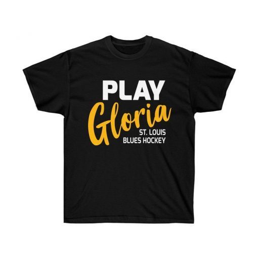 Premium Play Gloria T Shirt - Blues- Unisex Adult T-shirt - Sport Gray - Black Premium Play Gloria Tee