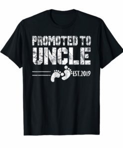 Promoted To Uncle Est 2019 Shirt First Time New Fathers Day