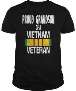 Proud Grandson Vietnam Veteran US Military Vet T-Shirt