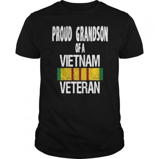 Proud Grandson Vietnam Veteran US Military Vet T-Shirt