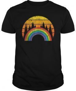 Rainbow Shirt Vintage Retro 80's Style Gay LGBT Pride Flag T-Shirt