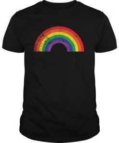 Rainbow Shirt Vintage Retro 80's Style Gay Pride Gift T-Shirt