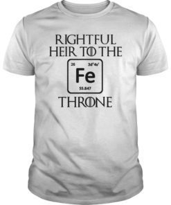 Rightful Heir to the Iron Throne Funny Game Tee shirt Gift