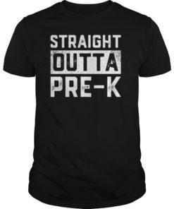 Straight Outta Pre-K T-Shirt Funny Graduation Gift Kids