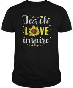 Teach Love Inspire Teacher Teaching T-Shirts