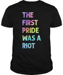 The First Pride Was A Riot Rainbow Watercolor T-Shirt