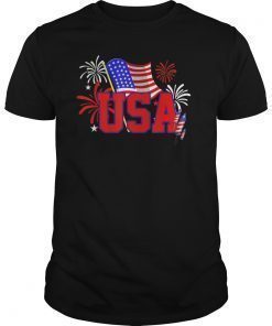 USA fireworks 4th of July Patriotic T-shirts