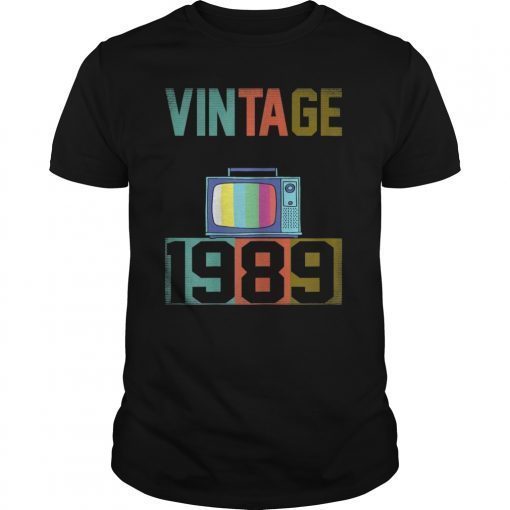 Vintage 1989 Retro Classic Tivi Shirt 30th t shirt