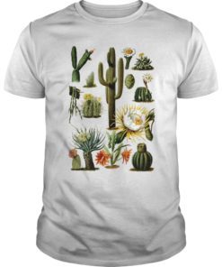 Vintage 70s Boho Botany Botanical Cactus Succulent Plant Tee