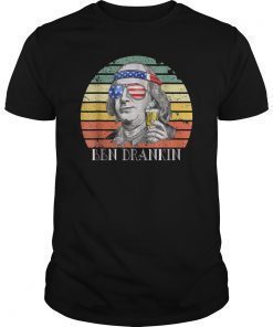 Vintage Ben Drankin 4th of July Funny Benjamin Trending T-Shirts