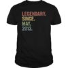 Vintage Legendary Since May 2013 6th Birthday T-Shirt
