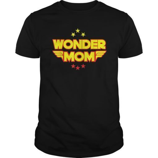 Womens Wonder Mama Mother Tee Shirt Gift SuperHero Mom