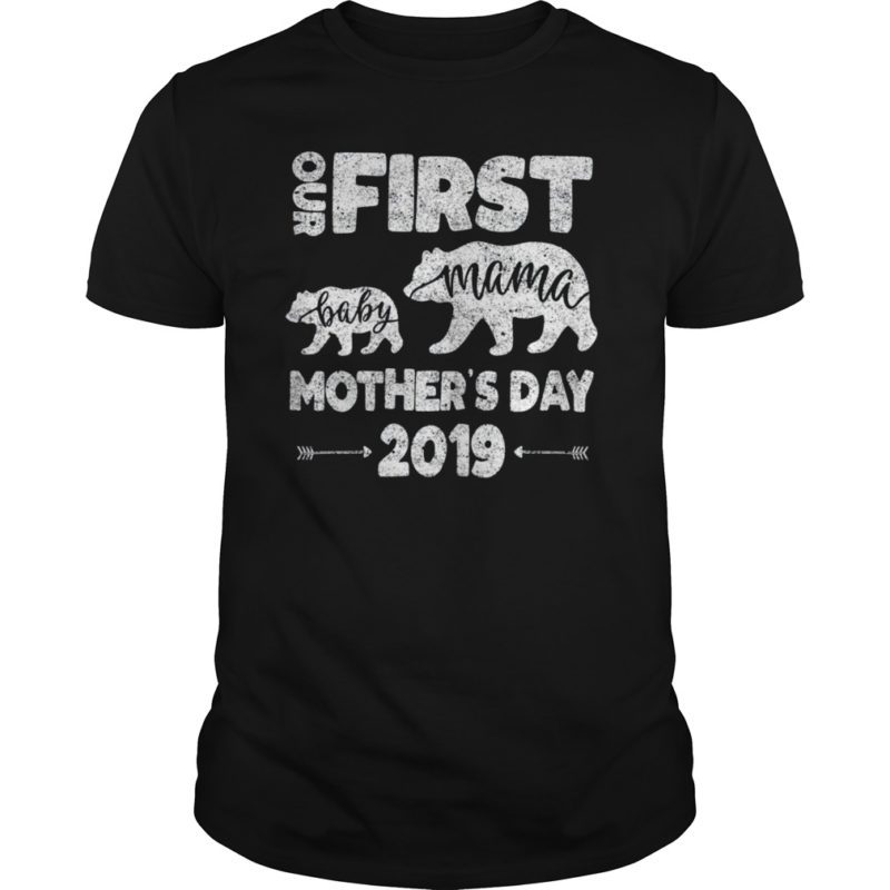 first-mothers-day-mom-and-baby-bear-cute-gift-for-new-mom-t-shirt