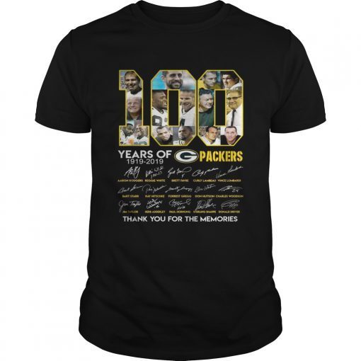 100 years of Green Bay Packers thank you for the memories signature shirt