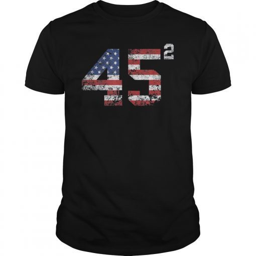 45 Squared Trump 2020 Second Term USA Vintage T-Shirt