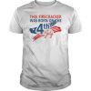4th of July Birthday American Flag USA Born on the Fourth TShirt