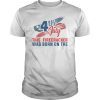 4th of July Birthday American Flag USA Born on the Shirt