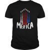 4th of July Red White Blue Air Force Flyover Merica Design T-Shirt