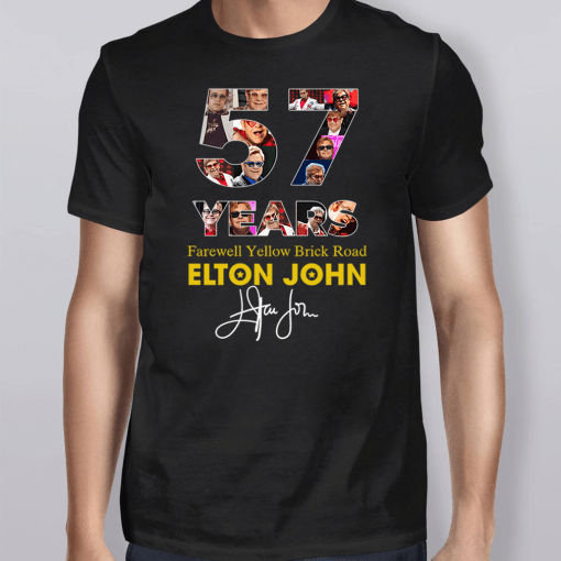 57 Years Elton John Farewell Yellow Brick Signature Shirt