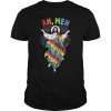 Ah Men Funny LGBT Gay Pride Jesus Rainbow Flag God Gift T-Shirt