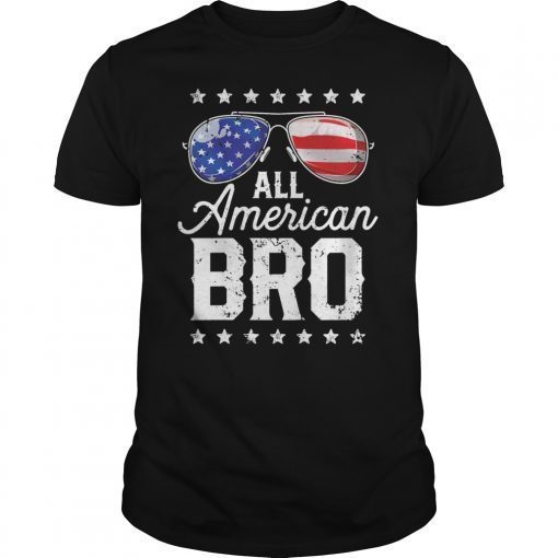 All American Bro 4th of July Men Family Matching Sunglasses T-Shirts