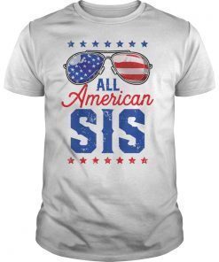 All American Sis 4th of July Family Matching Sunglasses T-Shirts