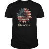 America Sunflower Flag 4th July American Patriotic Flower T-Shirt