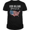 American Flag T-Shirt God Bless America 4th of July Tee Unisex