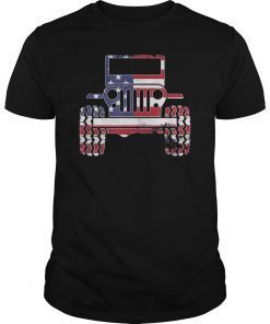 American Flag of jeep 4th Of July T-shirt Jeep Drivers