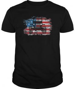 American Flag of jeep 4th Of July Tee shirts Jeep Drivers