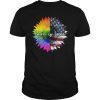 American flag Love is love t-shirt love daisy LGBT t-shirt