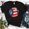 Baseball 4th of July Shirt American Flag Gift Men Women Kids T-Shirt