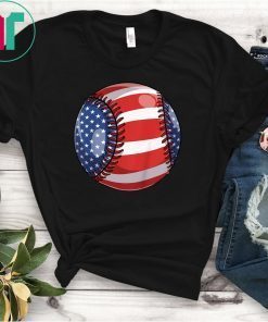 Baseball 4th of July Shirt American Flag Gift Men Women Kids T-Shirt