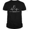 Best Dad Ever Guitar Musician Note Heartbeat T-Shirt