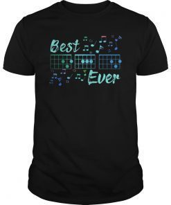 Best Dad Ever Guitar T-Shirt Funny Guitarist Musician Tee
