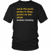 CYCLE THE PUCK - PUCKS IN DEEP - PUCKS ON NET - SKATE - BOSTON HOCKEY SHIRT
