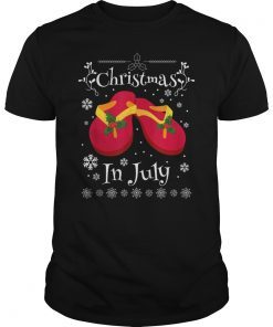 Christmas In July Flip Flops Humor Holiday Gift T-Shirts