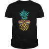 Cute LGBT Gay Pride Flag Pineapple Sunglasses T-Shirt