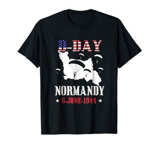 D-Day Normandy Invasion C-47 Dakota Aircraft Parachute Shirt