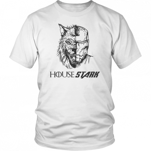 DIREWOLF IRON MAN MASH UP - GAME OF THRONES TONY STARK AVENGERS HOUSE STARK JON SNOW HODOR LANNISTER TARGARYEN T SHIRT