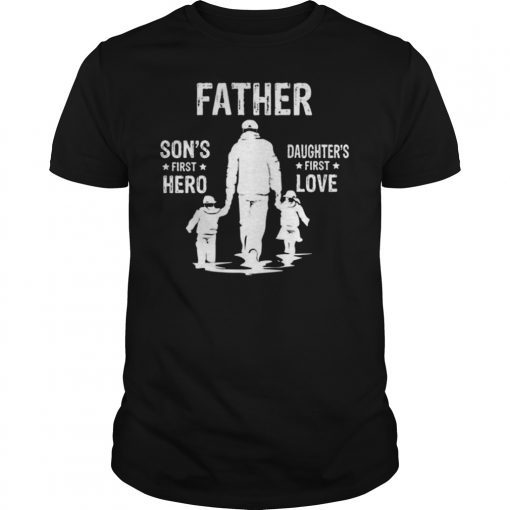 Detroit Lions Dad A Sons First Hero A Daughters Fist Love Gift T Shirt Design