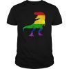 Dino Pride Rainbow Flag Dinosaur T-Shirt LBGT Month Gifts