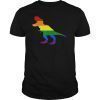 Dino Pride Rainbow Flag T-Shirt LBGT Pride Month Gifts