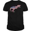 Dino USA American Flag Patriotic Dinosaur Trex 4th Of July TShirt