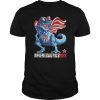 Dinosaur 4th of July T shirt Kids Boys Men Amerisaurus T Rex