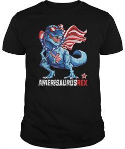 Dinosaur 4th of July T shirt Kids Boys Men Amerisaurus T Rex