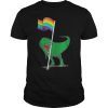 Dinosaur Lgbt Flag Shirt Funny Gay Pride Rainbow Flags Tee
