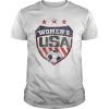 Distressed Soccer T-Shirt for Women with USA Shield